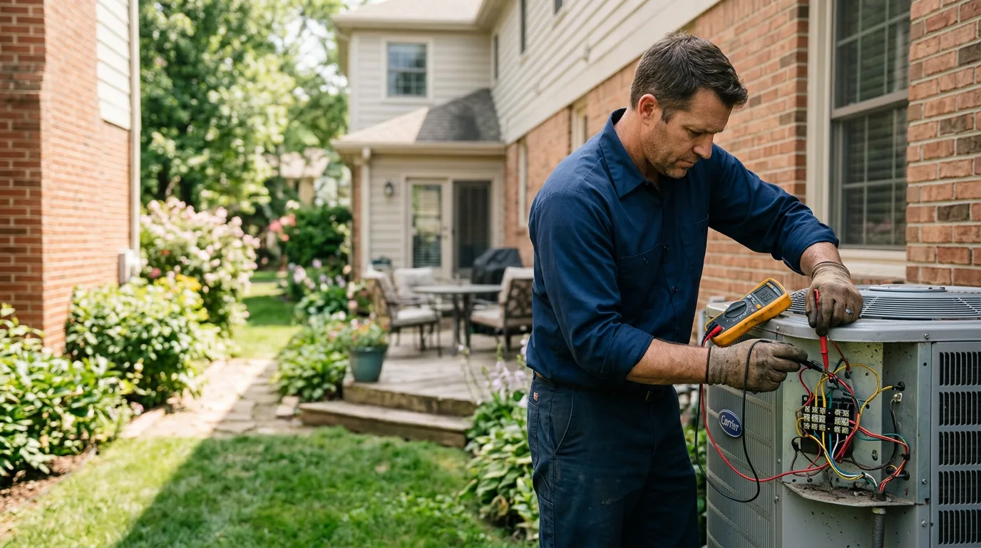 HVAC technician working near Melrose, MN
